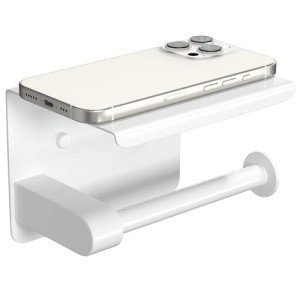 Wall Mounted Toilet Paper Holder (White)