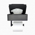 Wall-Mounted Toilet Paper Holder with Shelf