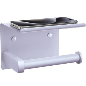 Lavender Toilet Paper Holder with Shelf - Wall Mounted