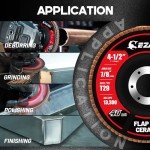 EZARC 40 Grit Ceramic Flap Discs, 10 Pack