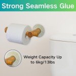 Adjustable Wooden Toilet Paper Holder - 2 Pack