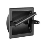 Black Pivoting Wall-Mount Toilet Paper Holder