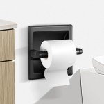 Black Pivoting Wall-Mount Toilet Paper Holder
