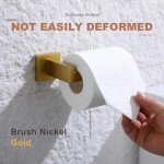Brushed Gold Wall-Mounted Toilet Paper Holder