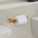 Adjustable Wooden Toilet Paper Holder - 2 Pack