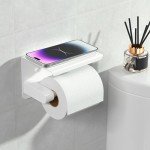 Wall Mounted Toilet Paper Holder in White