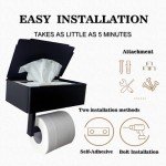 Wall-Mounted Toilet Paper Holder with Shelf