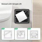 Black Pivoting Wall-Mount Toilet Paper Holder