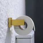 Brushed Gold Wall-Mounted Toilet Paper Holder