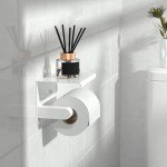 Wall Mounted Toilet Paper Holder in White