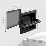 Black Pivoting Wall-Mount Toilet Paper Holder