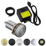 Brushed Nickel Garbage Disposal Air Switch Button