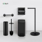 Black Pivoting Wall-Mount Toilet Paper Holder