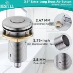 Brushed Nickel Garbage Disposal Air Switch Button