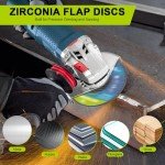50-Pack 4.5" Zirconia Flap Discs for Grinders