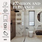 Black Wall-Mounted Toilet Paper Holder with Shelf