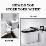 Black Wall-Mounted Toilet Paper Holder with Shelf