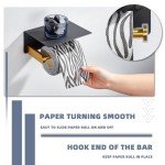 Suyar Black & Gold Wall-Mounted Toilet Paper Holder