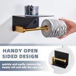 Suyar Black & Gold Wall-Mounted Toilet Paper Holder