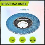 50-Pack 4.5" Zirconia Flap Discs for Grinders