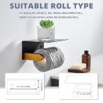 Suyar Black & Gold Wall-Mounted Toilet Paper Holder