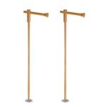 Wooden Adjustable Toilet Paper Holder Stand - 2PCS