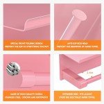 Pink Wall-Mounted Toilet Paper Holder with Shelf