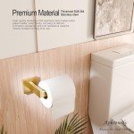 Brushed Gold Wall-Mount Toilet Paper Holder