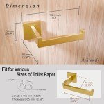 Brushed Gold Wall-Mount Toilet Paper Holder