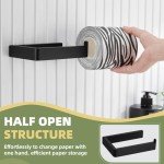 Matte Black Wall Mounted Toilet Paper Holder