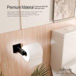 Matte Black Wall-Mount Toilet Paper Holder
