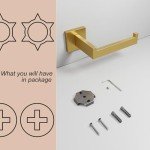 Brushed Gold Wall-Mount Toilet Paper Holder