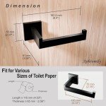 Matte Black Wall-Mount Toilet Paper Holder