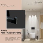 Matte Black Wall-Mount Toilet Paper Holder