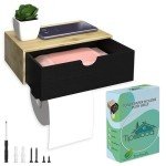 Tipiwood Wall-Mount Toilet Paper Holder with Shelf
