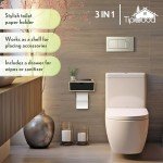 Tipiwood Wall-Mount Toilet Paper Holder with Shelf