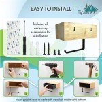 Tipiwood Wall-Mount Toilet Paper Holder with Shelf