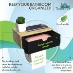 Tipiwood Wall-Mount Toilet Paper Holder with Shelf