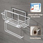 Matte White Wall-Mount Toilet Paper Holder with Shelf