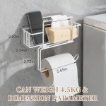 Matte White Wall-Mount Toilet Paper Holder with Shelf