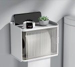 Waterproof Self-Adhesive Toilet Paper Holder - White