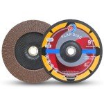 9" Aluminum Oxide Flap Discs for Angle Grinders