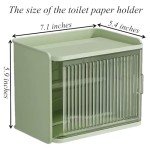 Waterproof Self-Adhesive Toilet Paper Holder - Green