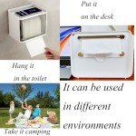 Waterproof Self-Adhesive Toilet Paper Holder - White