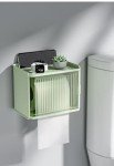 Waterproof Self-Adhesive Toilet Paper Holder - Green
