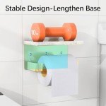 Marble Wall-Mounted Toilet Paper Holder with Shelf