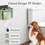 Waterproof Self-Adhesive Toilet Paper Holder - Green