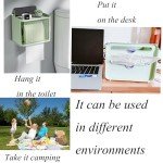 Waterproof Self-Adhesive Toilet Paper Holder - Green