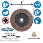 9" Aluminum Oxide Flap Discs for Angle Grinders
