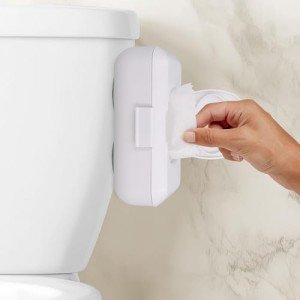 2-Pack Suction-Mounted Wipes Dispenser for Bathroom